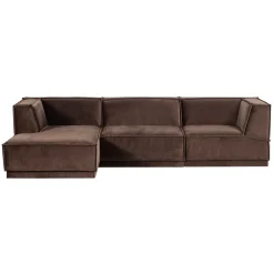 Woood Chaise Longue Bank Manu Links Velvet Bruin