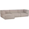 Woood Chaise Longue Bank Manu Links Grove Chenille Naturel