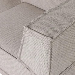 Woood Chaise Longue Bank Manu Links Grove Chenille Naturel