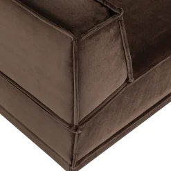 Woood Chaise Longue Bank Manu Rechts Velvet Bruin