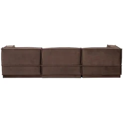 Woood Chaise Longue Bank Manu Rechts Velvet Bruin
