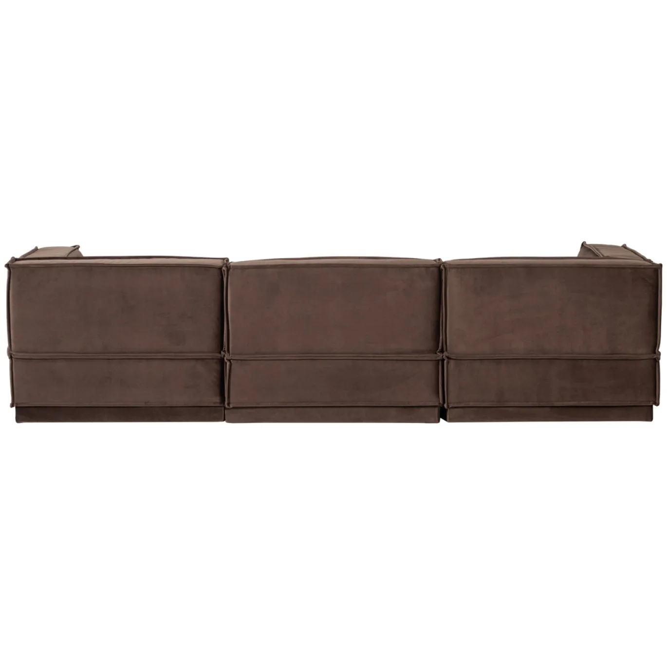 Woood Chaise Longue Bank Manu Rechts Velvet Bruin