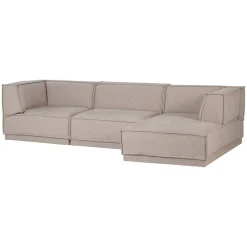 Woood Chaise Longue Bank Manu Rechts Grove Chenille Naturel