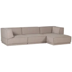 Woood Chaise Longue Bank Manu Rechts Grove Chenille Naturel