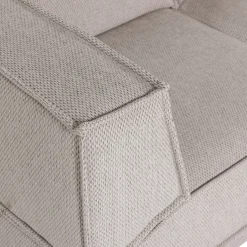 Woood Chaise Longue Bank Manu Rechts Grove Chenille Naturel