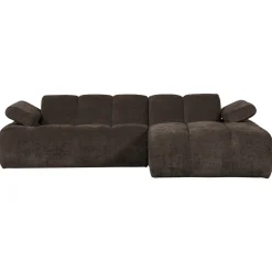 Woood Chaise Longue Bank Mojo Rechts Ribstof Bruin