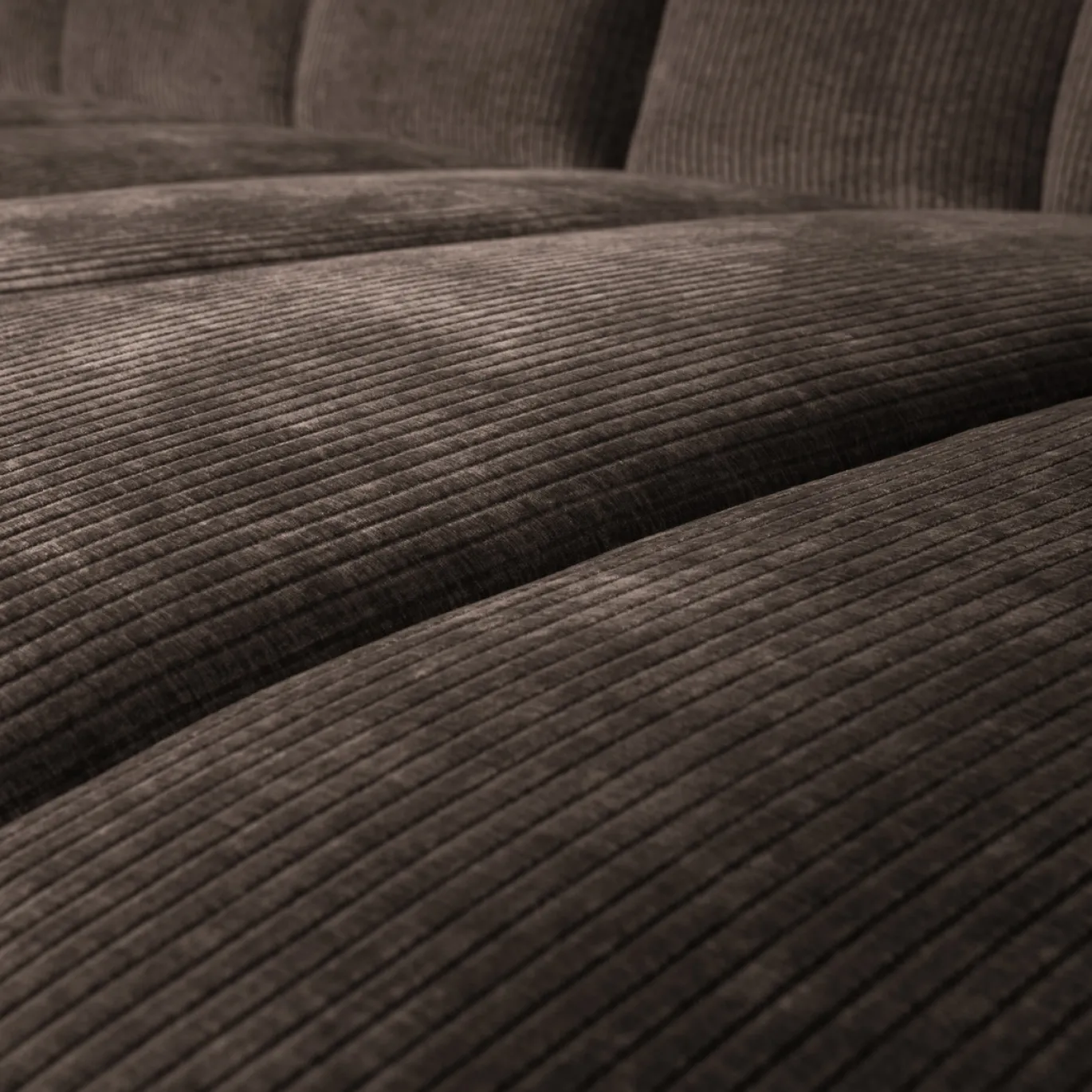 Woood Chaise Longue Bank Mojo Rechts Ribstof Bruin