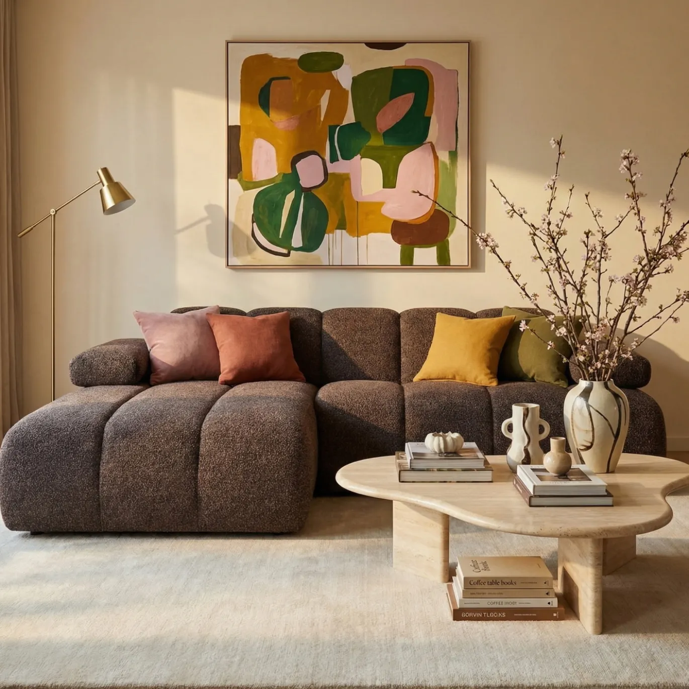 Woood Chaise Longue Bank Mojo Links Wollig Bruin