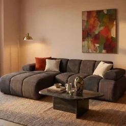 Woood Chaise Longue Bank Mojo Links Ribstof Bruin