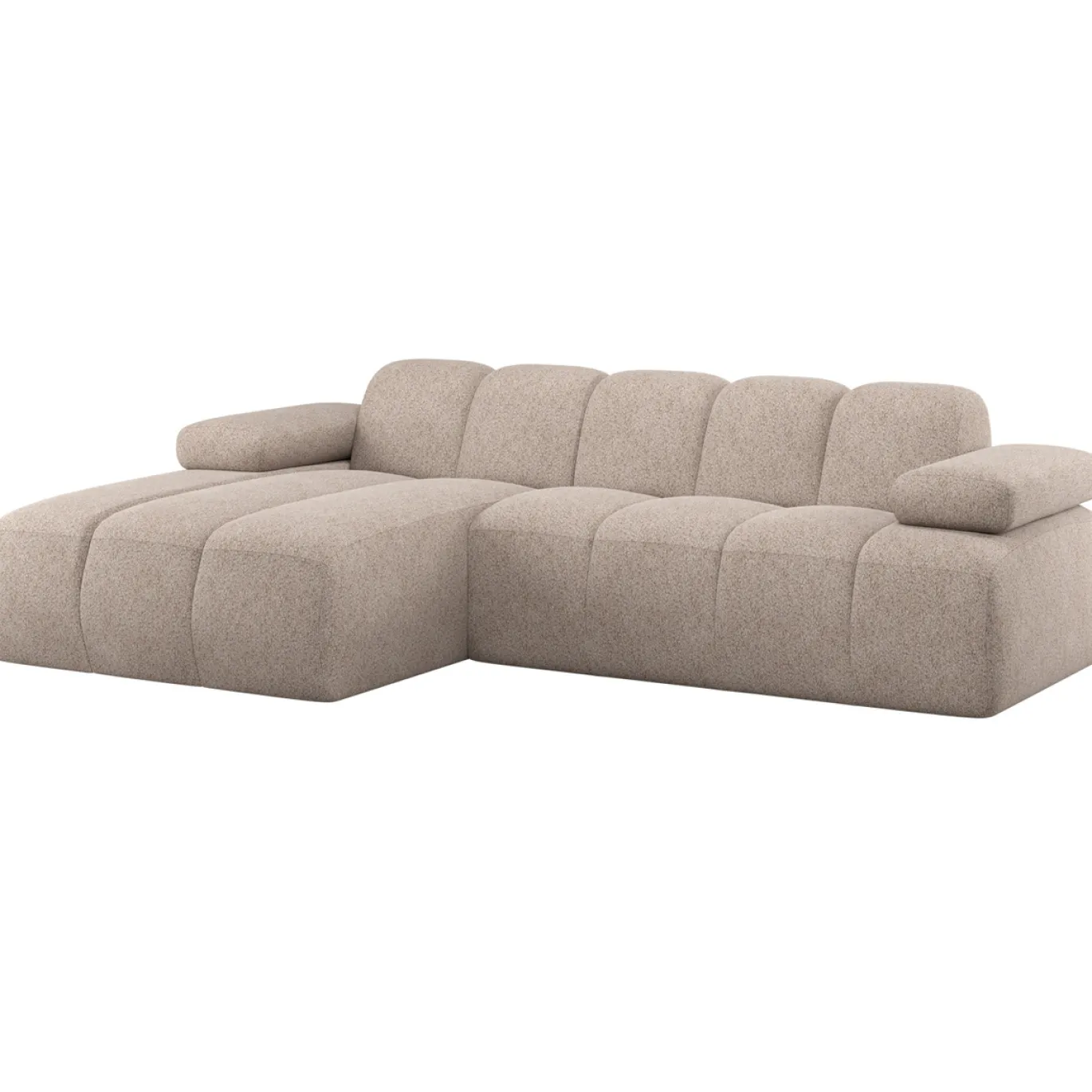 Woood Chaise Longue Bank Mojo Links Wollig Donkerzand