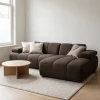 Woood Chaise Longue Bank Mojo Rechts Bouclé Bruin