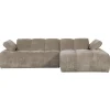 Woood Chaise Longue Bank Mojo Rechts Ribstof Donker Zand