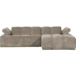 Woood Chaise Longue Bank Mojo Rechts Ribstof Donker Zand