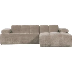 Woood Chaise Longue Bank Mojo Rechts Ribstof Donker Zand