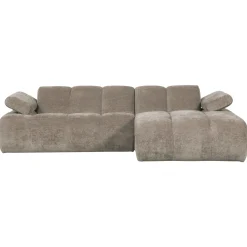 Woood Chaise Longue Bank Mojo Rechts Ribstof Donker Zand
