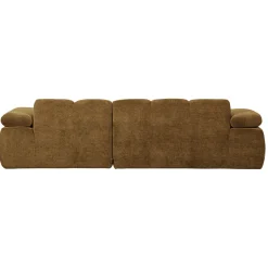 Woood Chaise Longue Bank Mojo Rechts Ribstof Honinggeel