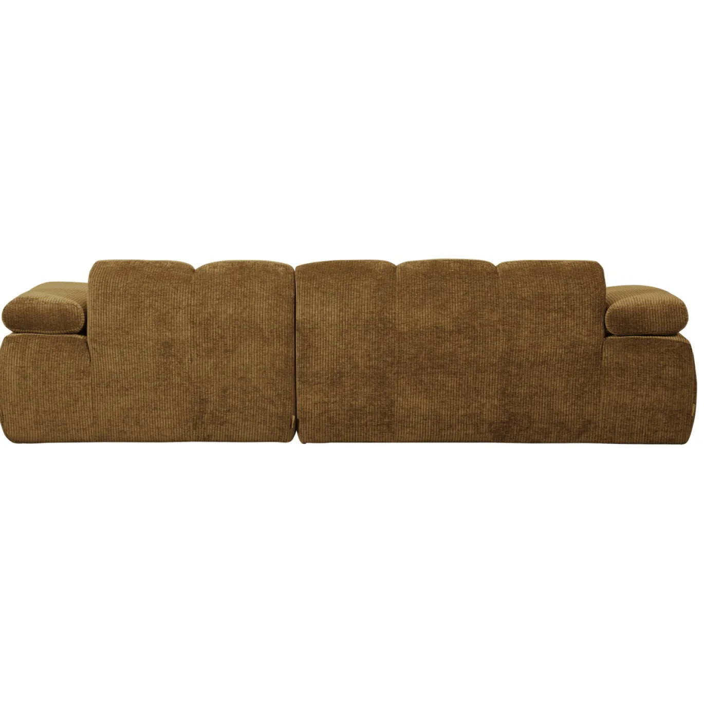 Woood Chaise Longue Bank Mojo Rechts Ribstof Honinggeel
