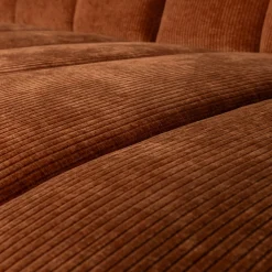 Woood Chaise Longue Bank Mojo Rechts Ribstof Roestbruin