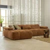 Woood Chaise Longue Bank Mojo Links Wollig Roestbruin