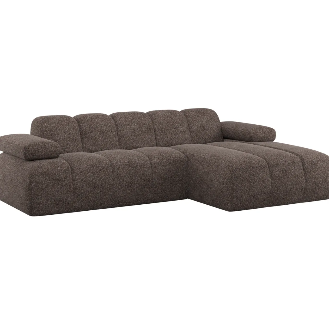 Woood Chaise Longue Bank Mojo Rechts Wollig Bruin