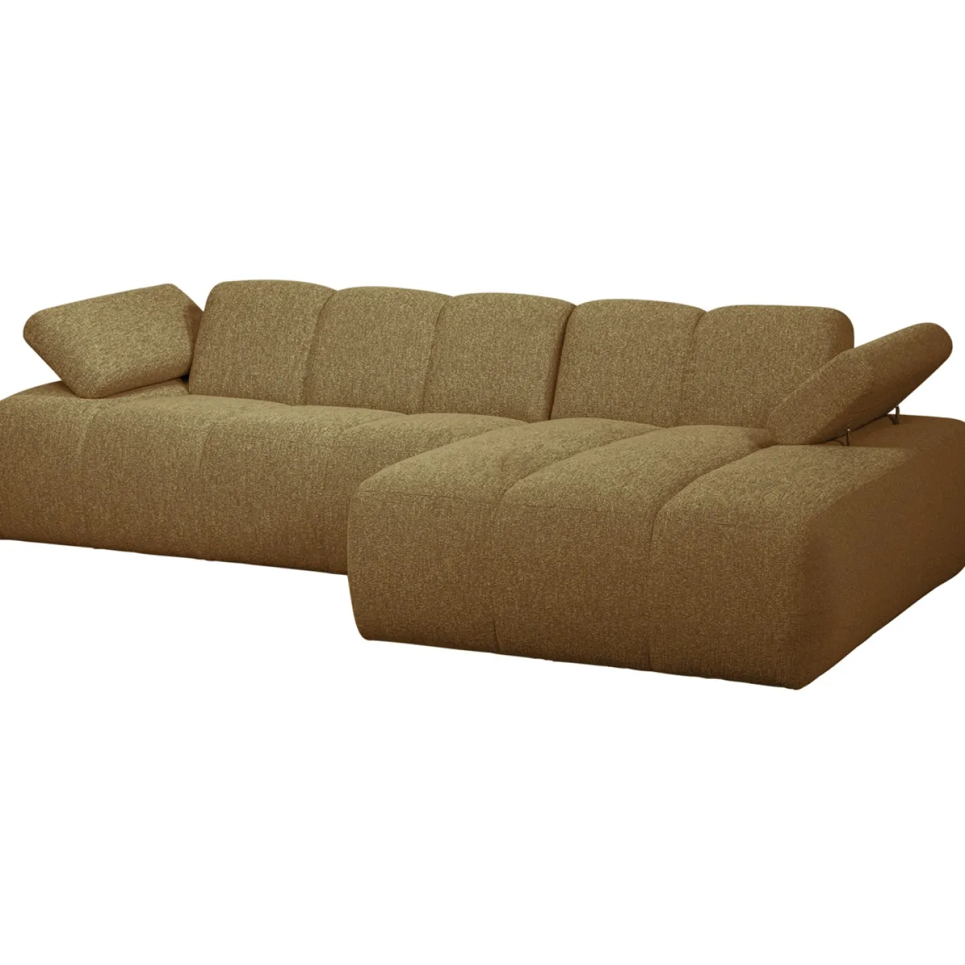 Woood Chaise Longue Bank Mojo Rechts Bouclé Geel/Bruin