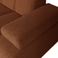 Woood Chaise Longue Bank Mojo Rechts Bouclé Roestbruin