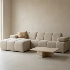 Woood Chaise Longue Bank Mojo Links Bouclé Beige