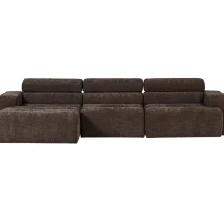 Woood Chaise Longue Bank Novi Links Donkerbruin Melange