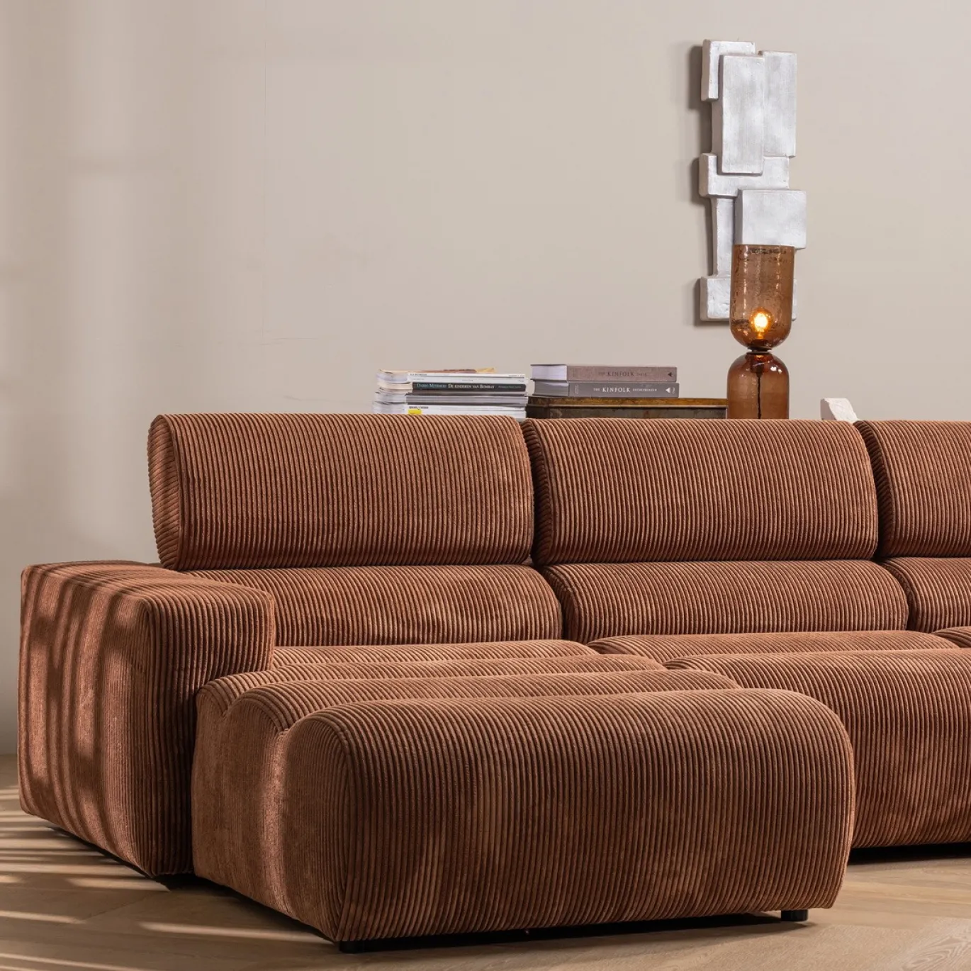 Woood Chaise Longue Bank Novi Links Ribstof Terra