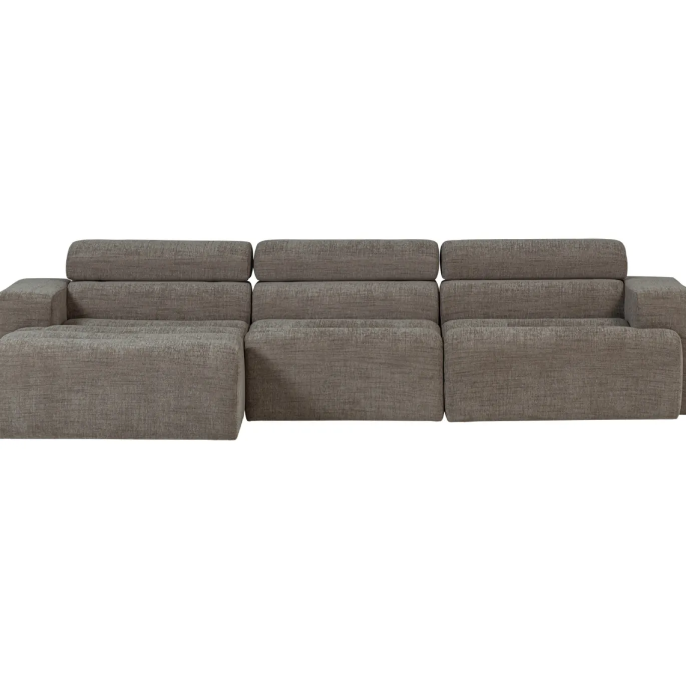 Woood Chaise Longue Bank Novi Links Grijs Melange