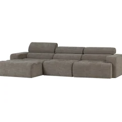 Woood Chaise Longue Bank Novi Links Grijs Melange