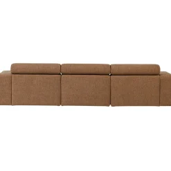 Woood Chaise Longue Bank Novi Links Bouclé Karamelbruin