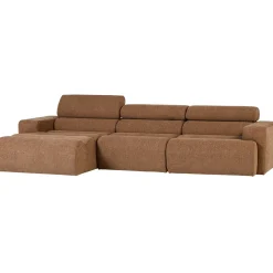 Woood Chaise Longue Bank Novi Links Bouclé Karamelbruin