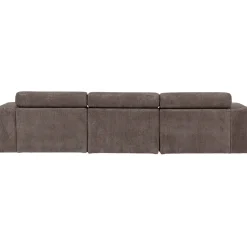 Woood Chaise Longue Bank Novi Links Ribstof Grijsbruin