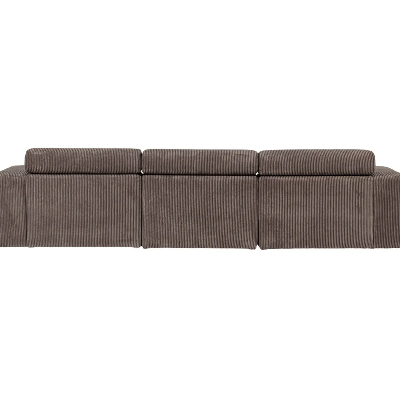 Woood Chaise Longue Bank Novi Links Ribstof Grijsbruin