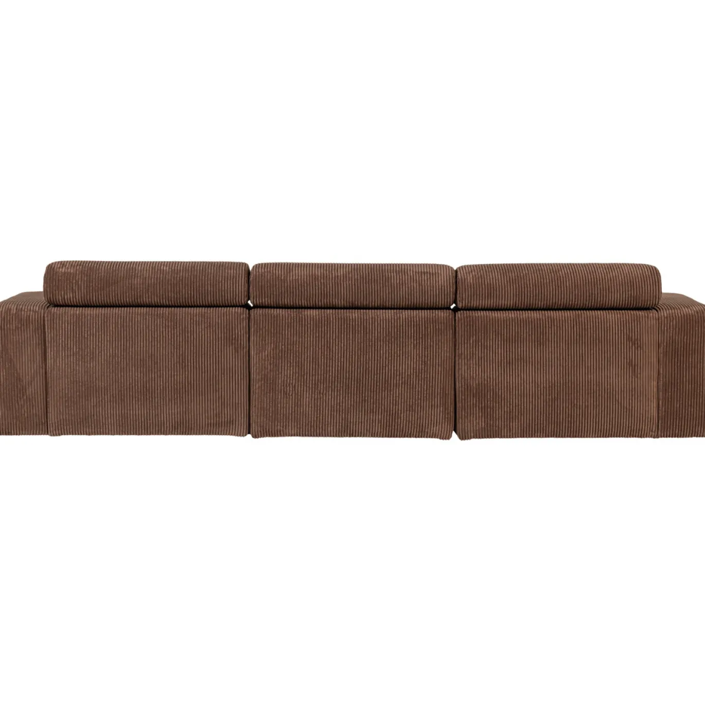 Woood Chaise Longue Bank Novi Links Ribstof Mokkabruin