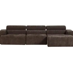 Woood Chaise Longue Bank Novi Rechts Donkerbruin Melange