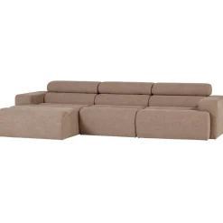 Woood Chaise Longue Bank Novi Links Bouclé Taupe