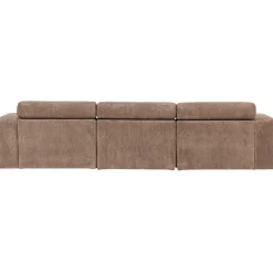 Woood Chaise Longue Bank Novi Links Ribstof Taupe