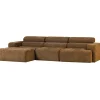 Woood Chaise Longue Bank Novi Links Karamelbruin Melange