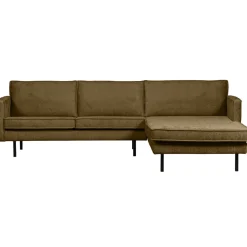 Woood Chaise Longue Bank Rodeo Rechts Velvet Brass