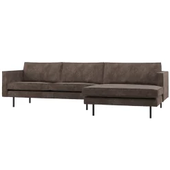 Woood Chaise Longue Bank Rodeo Rechts Ribstof Bruin