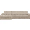 Woood Chaise Longue Bank Second Date Links Ribstof Beige