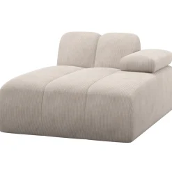 Woood Chaise Longue Mojo Element Rechts Ribstof Ecru