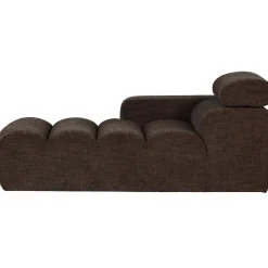 Woood Chaise Longue Novi Element Arm Links Donkerbruin Melange