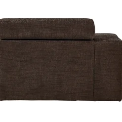 Woood Chaise Longue Novi Element Arm Links Donkerbruin Melange