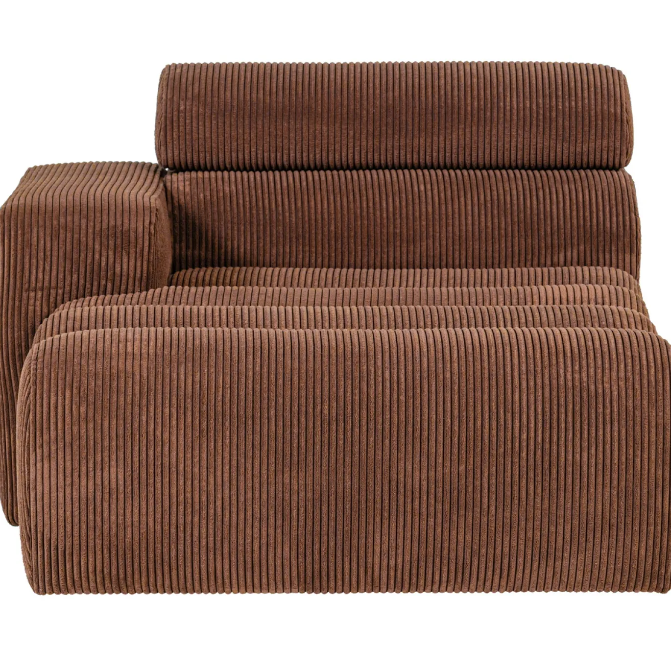 Woood Chaise Longue Novi Element Arm Links Ribstof Terra