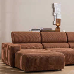 Woood Chaise Longue Novi Element Arm Links Ribstof Terra