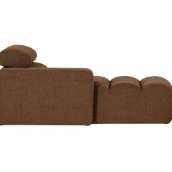 Woood Chaise Longue Novi Element Arm Links Bouclé Mokkabruin