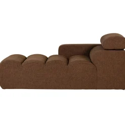 Woood Chaise Longue Novi Element Arm Links Bouclé Mokkabruin